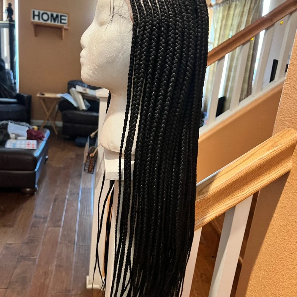 Black Lace Front Box Braided Wig - Picture 5 of 6